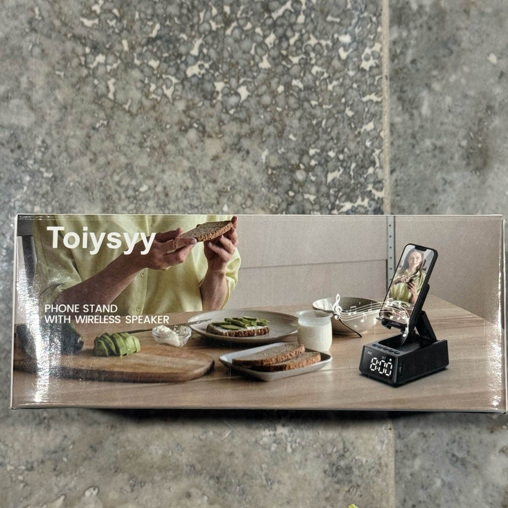 Black Wireless Speaker Phone Stand